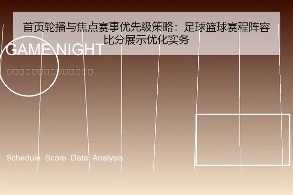首页轮播与焦点赛事优先级策略：足球篮球赛程阵容比分展示优化实务